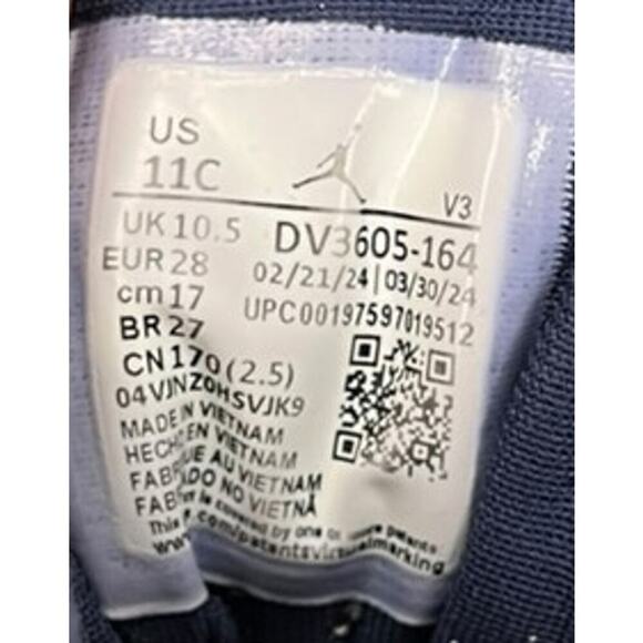 Nike Air Jordan Little Kid's 6 Retro White/Varsity Red DV3605-164 Size 11C - Picture 6 of 6